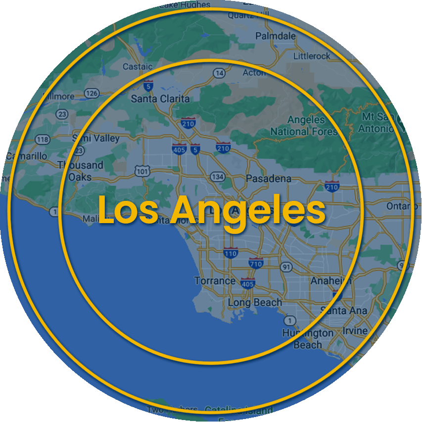 LA 30-mile radius map